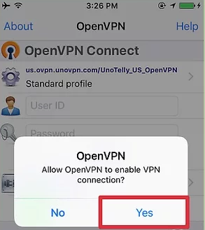 allow openvpn to enable vpn