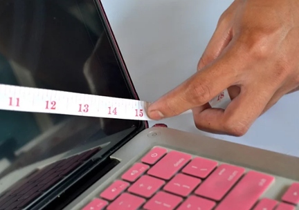 measuring laptop screen diagonally