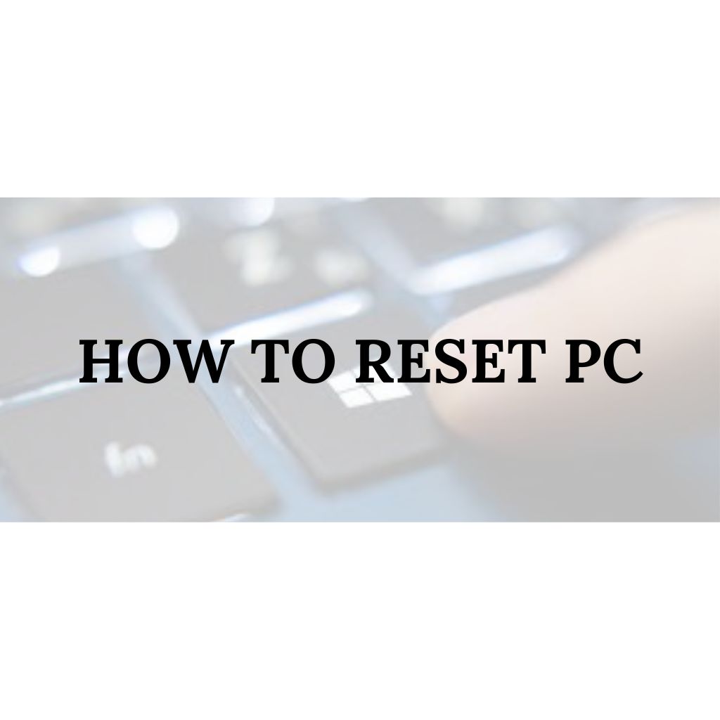 comment reset son pc portable